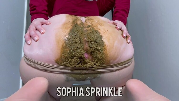 Sophia Sprinkle - Pantyhose Poop and Smear in Red Dress (2023 | FullHD)