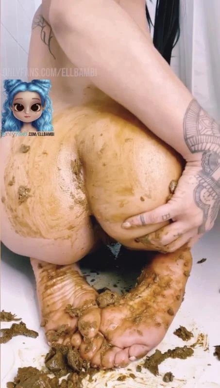 Inked Bambi - Smearing Over My Ass & Feet P1