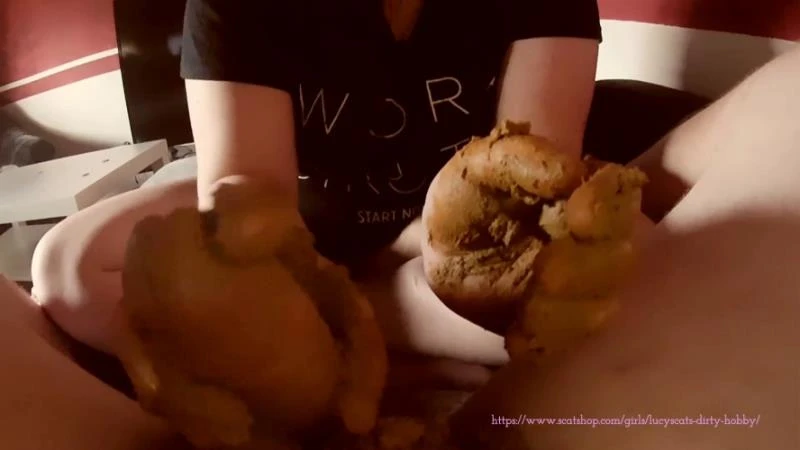 Lingerie poop ends in tasting shit smeared dick