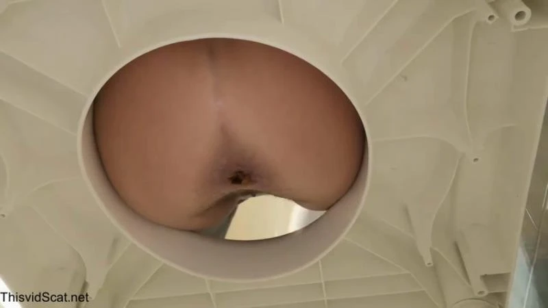 Cute Mistress with glasses pissing, pooping and wiping her ass. P1