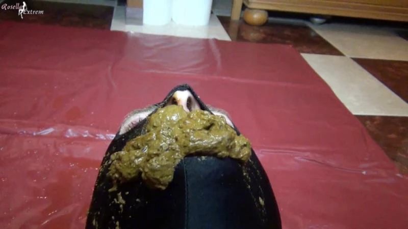 RosellaExtrem - Slave in doggystyle, pooping, in his mouth